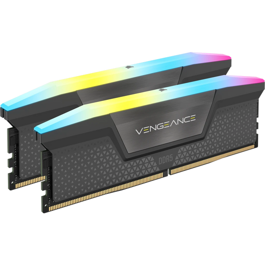 MEMORIA DIMM DDR5 CORSAIR (CMH64GX5M2B5200Z40K) 64GB (2X32GB) 5200MHZ VENGEANCE RGB AMD EXPO