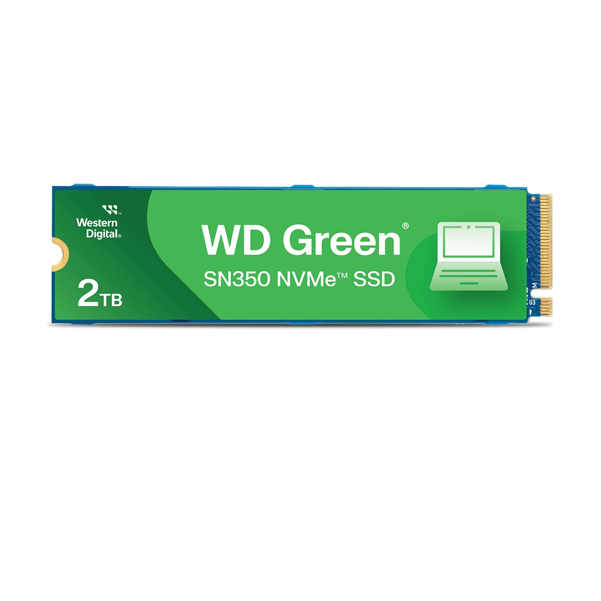 UNIDAD SSD M.2 WD 2TB (WDS200T3G0C) GREEN SN350, PCIE 3.0, NVME, 2280