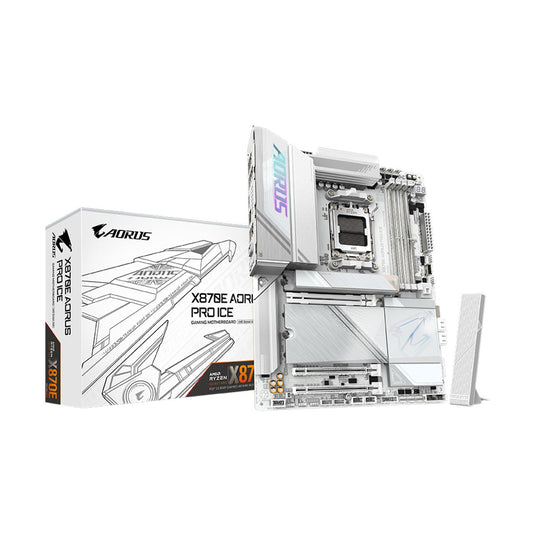 MOTHERBOARD GIGABYTE (X870E A PRO X ICE) SOCKET AM5,4*DDR5 5200MHZ,HDMI,WIFI,BT,ATX