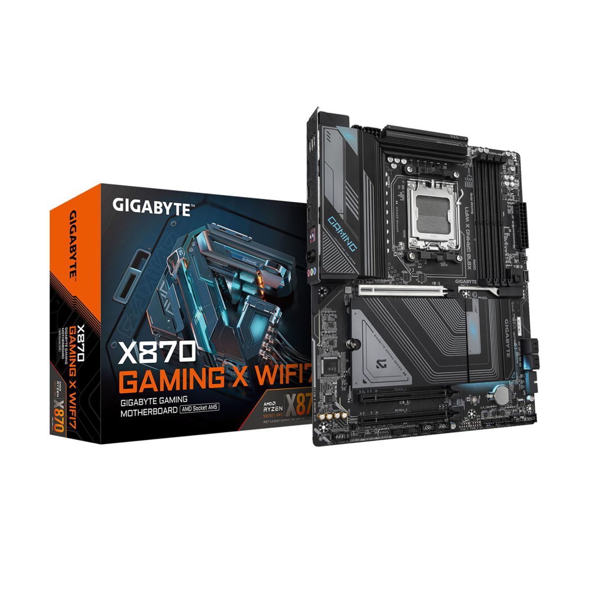 MOTHERBOARD GIGABYTE (X870 GAMING X WIFI7) SOCKET AM5,4*DDR5 5200MHZ,HDMI,WIFI,BT,ATX