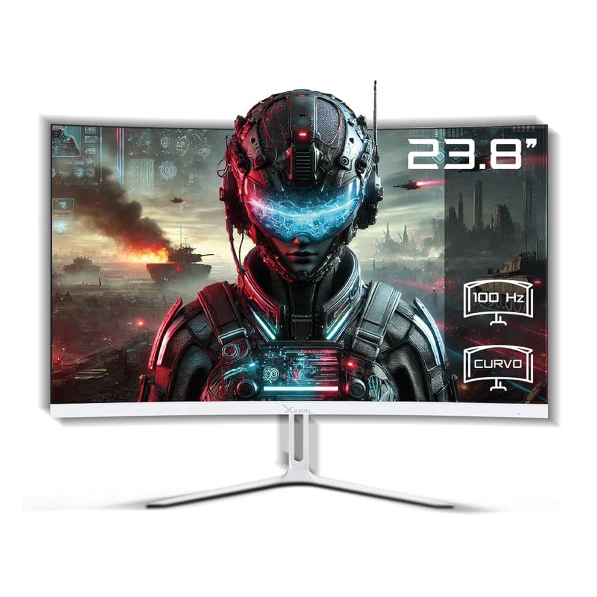 Monitor Xzeal 23.8 pulgadas Xzeal XSPMG07B XST-570-1 Panel Curvo VA FHD 100Hz 5ms 1xVGA + 1xHDMI + Vesa 100x100mm Negro - 