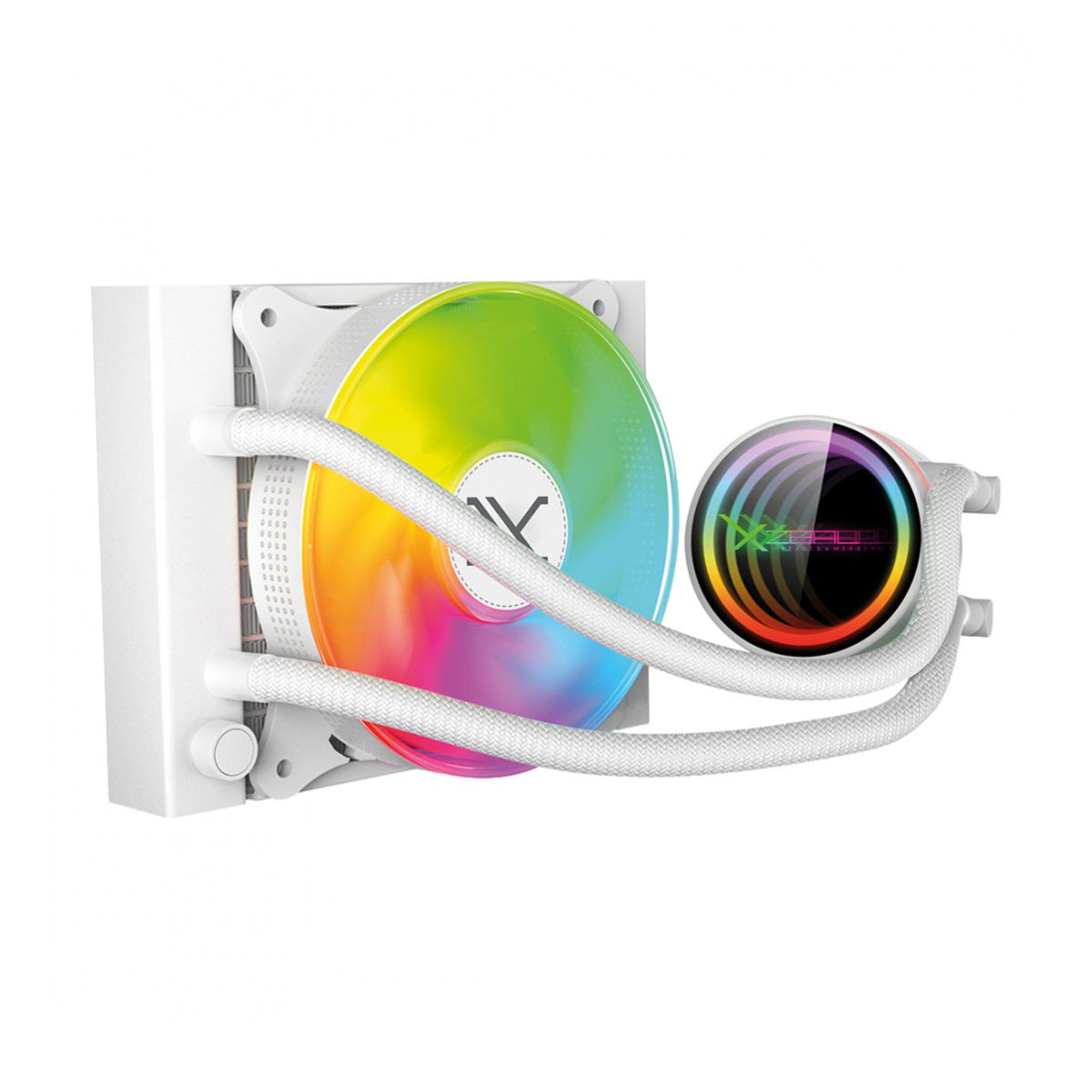 VENTILADOR P/CPU XZEAL (XZCO409W) XZ-409, REDONDO, 120MM, AMD,INTEL,ARGB,ENFRIAMIENTO LIQUIDO,BLANCO
