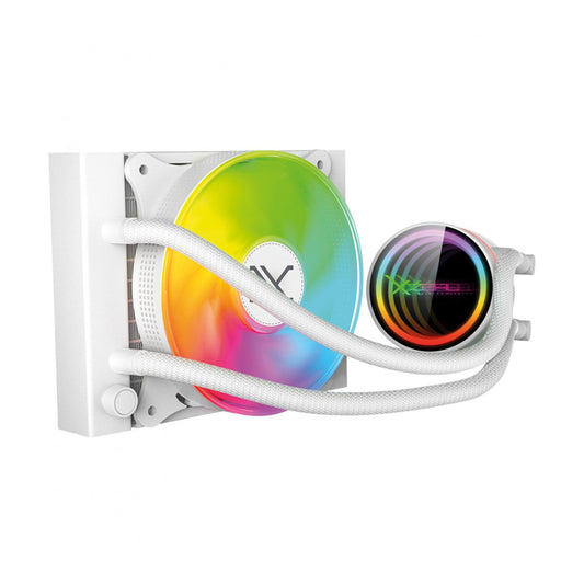 VENTILADOR P/CPU XZEAL (XZCO409W) XZ-409, REDONDO, 120MM, AMD,INTEL,ARGB,ENFRIAMIENTO LIQUIDO,BLANCO