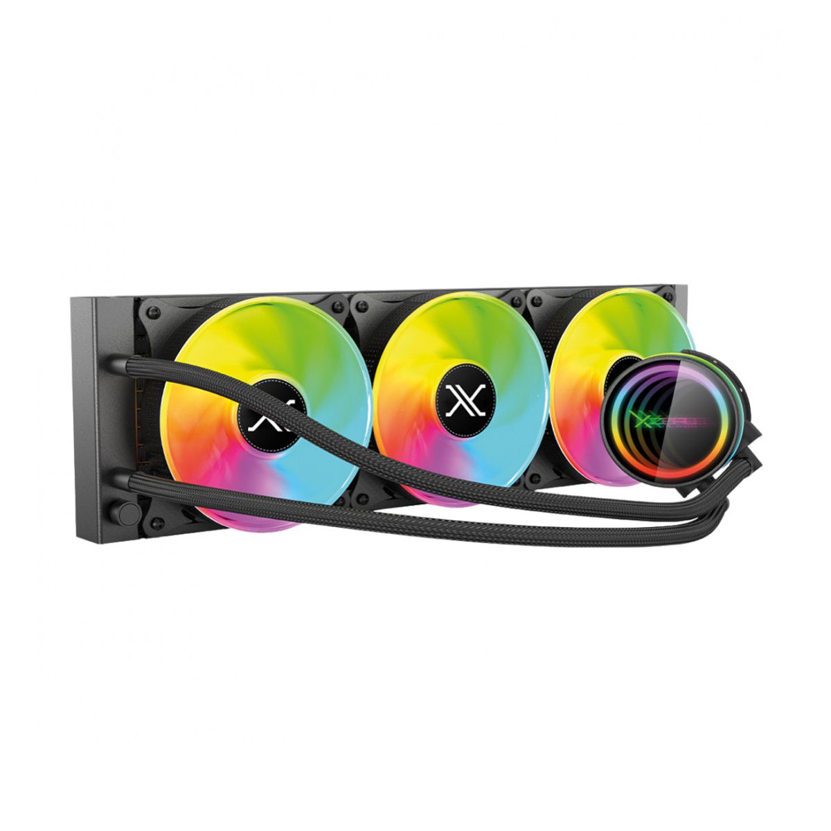 VENTILADOR P/CPU XZEAL (XZCO411B) ARGB,ENFRIAMIENTO LIQUIDO,3 VENT,120MM,NEGRO