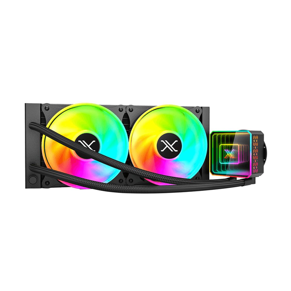 VENTILADOR P/CPU XZEAL (XZCO412B) ARGB, ENFRIAMIENTO LIQUIDO, 2 VENT, 240MM, NEGRO