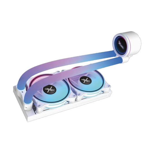 VENTILADOR P/CPU XZEAL (XZCO413W) XZ413,ARGB,ENFRIAMIENTO LIQUIDO,2 FAN,240MM,BLANCO