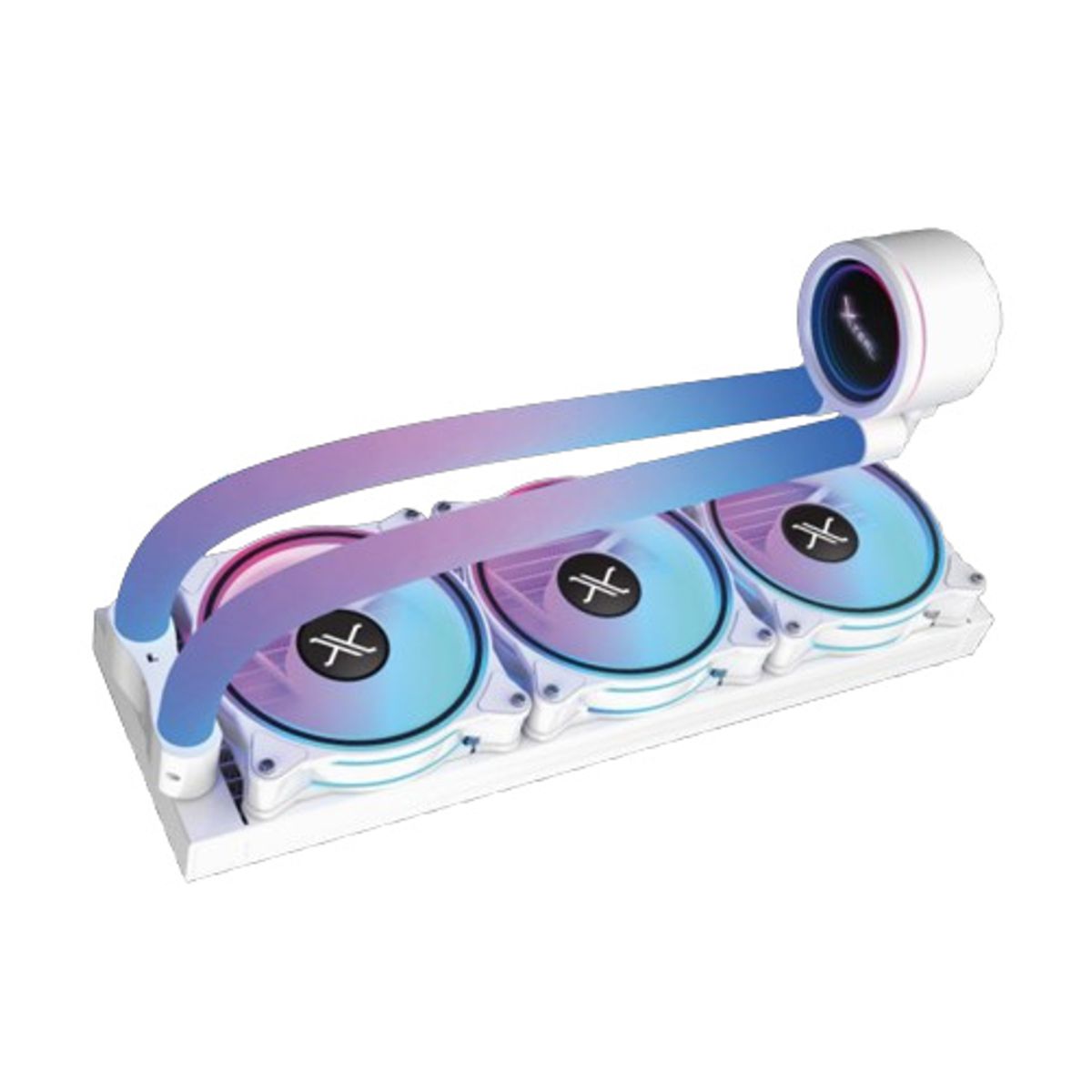 VENTILADOR P/CPU XZEAL (XZCO414W) XZ414,ARGB,ENFRIAMIENTO LIQUIDO,3 FAN,360MM,BLANCO