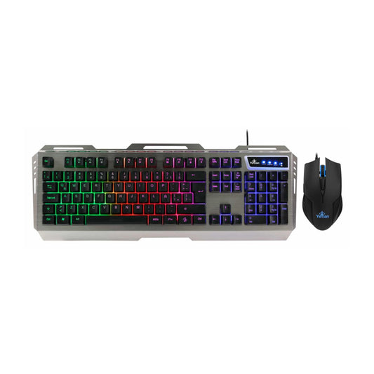 YEYIAN KIT DE TECLADO Y MOUSE GAMER PHOENIX SERIE 3000 - 105 TECLAS, RETROILUMINACION LED, USB, MOUSE 6 BOTONES, SENSOR PIXAT - MODELO. YKP-20706