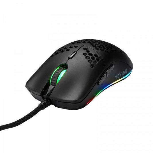 YEYIAN MOUSE GAMER RGB LINKS SERIE 3000 - NEGRO, SENSOR OPTICO LASER PIXART, RESOLUCION INTERCAMBIABLE, SWITCH HUANO, BOTONES CUSTOM-  YMG-24310