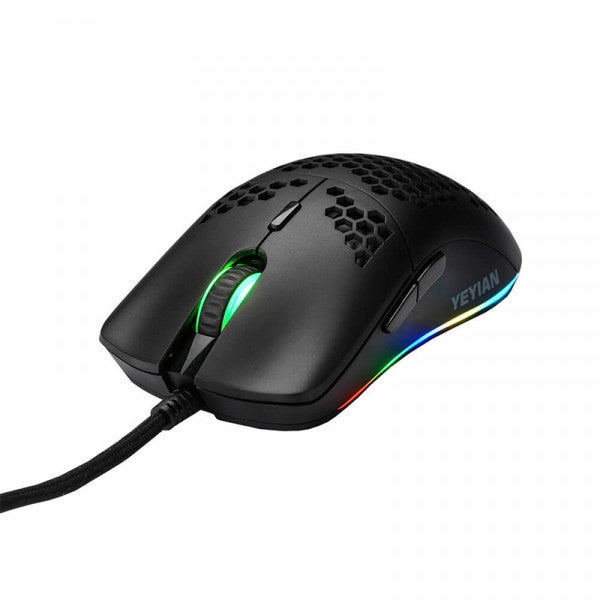 MOUSE ALAMBRICO YEYIAN (YMG-24310) RGB LINKS SERIE 3000, ERGONOMICO, NEGRO