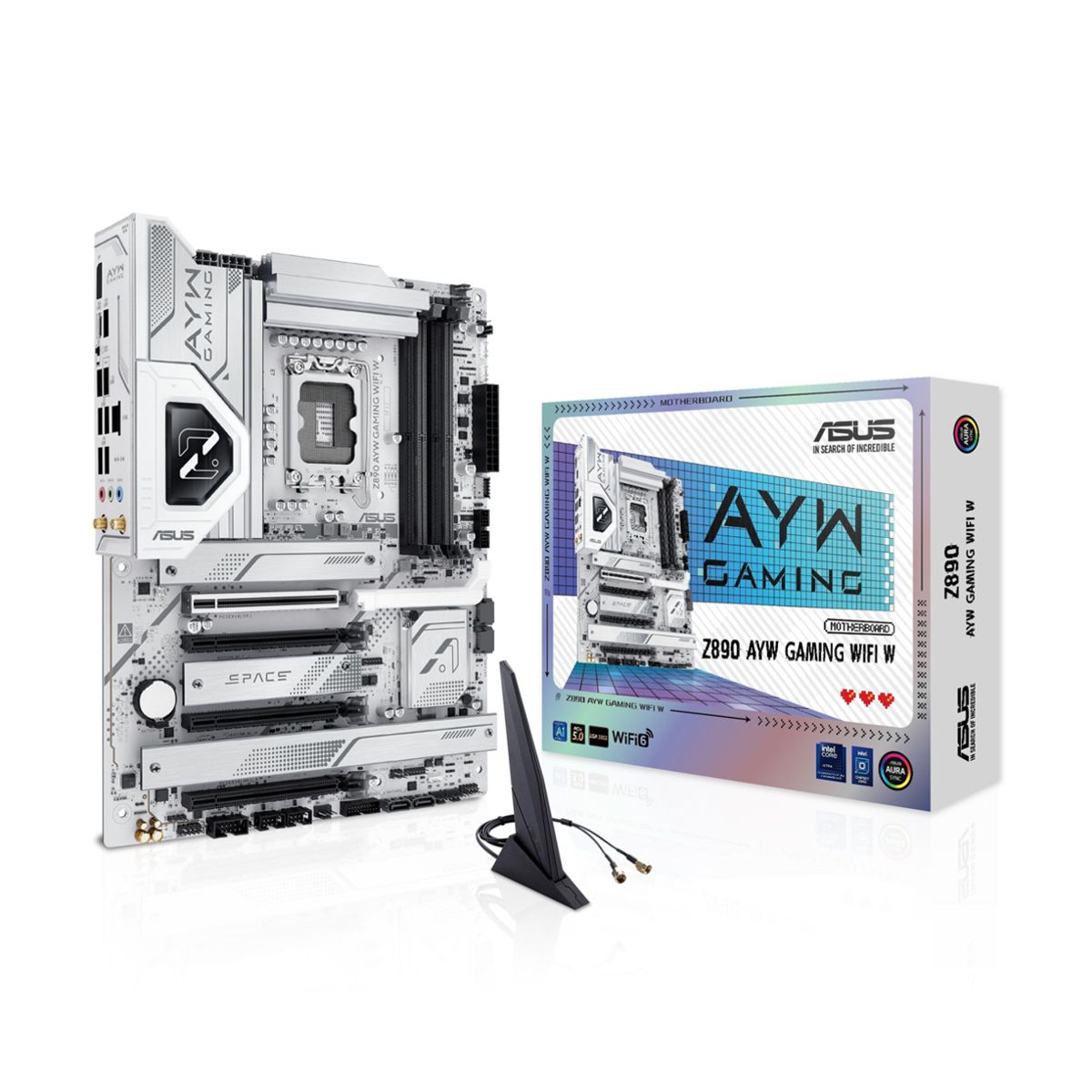 MOTHERBOARD ASUS (Z890 AYW GAMING WIFI W) SOCKET 1851, 4*DDR5, DP, USB TIPO C,WIFI6, ATX
