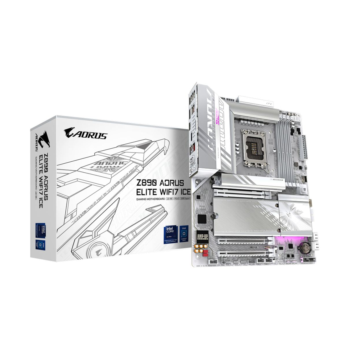 MOTHERBOARD GIGABYTE (Z890 A ELITE WF7 ICE) SOCKET 1851, 4*DDR5 8800MHZ, DP, ATX, WIFI7/BT