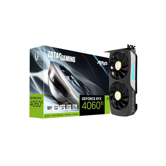 TARJETA DE VIDEO ZOTAC (ZT-D40620F-10M) RTX4060 TI 16GB,8*PCI-E 4.0,HDMI,3*DP 1.4A,2*FAN