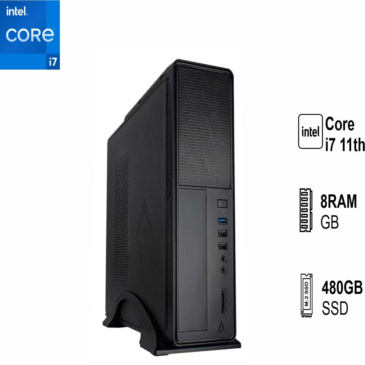 PC Intel Core i7 11700 8GB de RAM 480GB SSD 500W WIFI