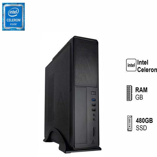PC Intel Celeron 8GB de RAM 489GB SSD 500W WIFI
