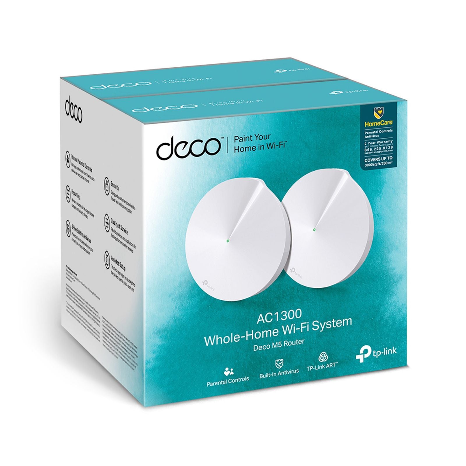 SISTEMA WIFI MESH AC1300 PARA CONEXIONES EN TODO EL HOGAR (DECO M5(2-PACK)) - 
