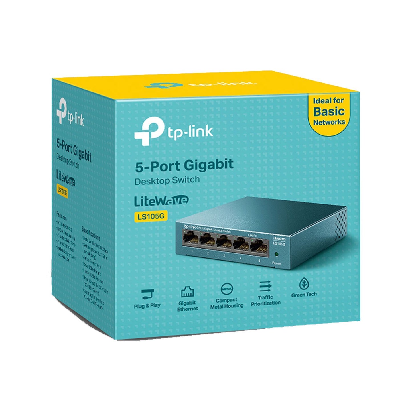 Switch Sobremesa Tp-Link 5-Puertos 10/100/1000Mbps