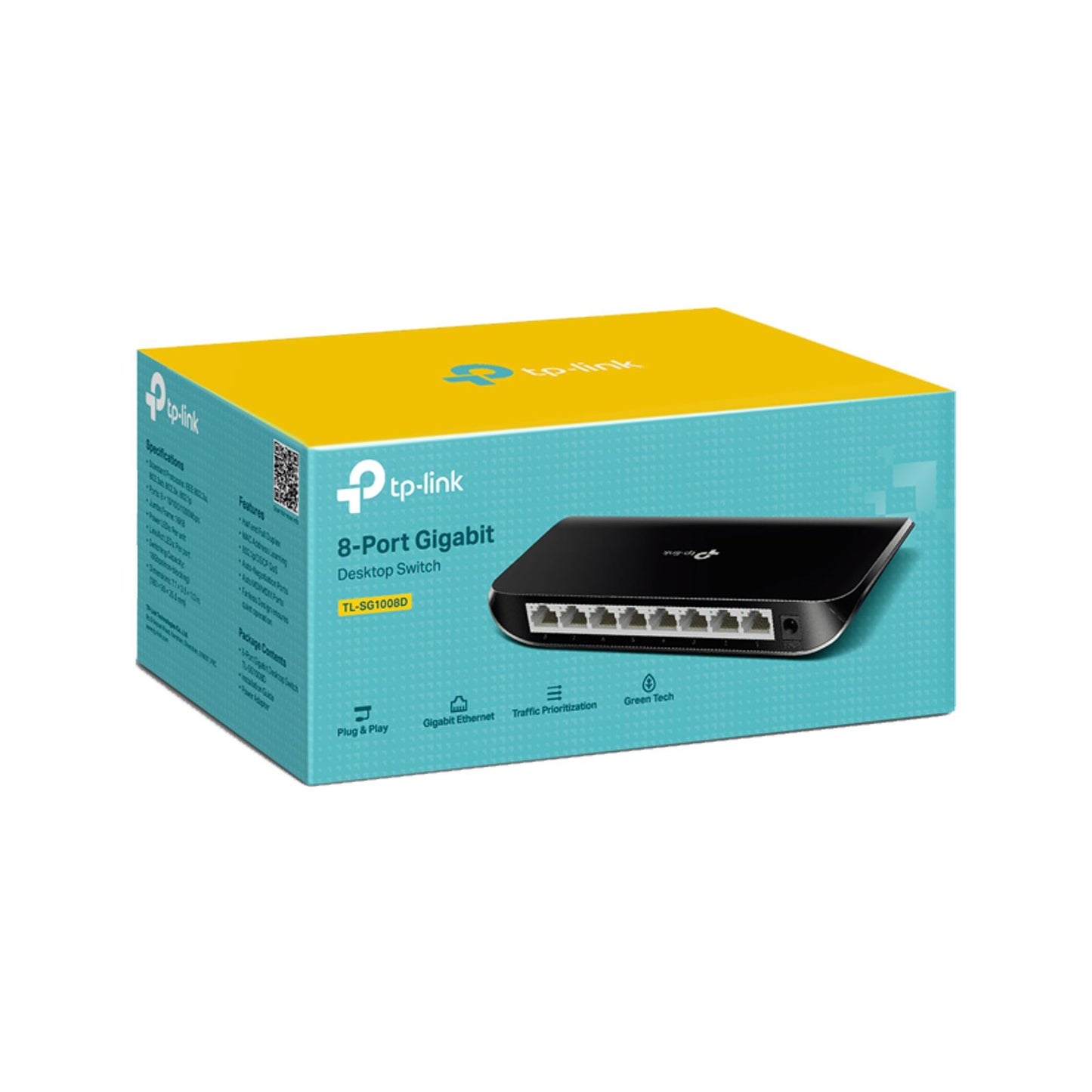 Switch para sobremesa Tp-Link con 8 puertos Gigabit