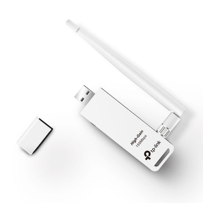 Adaptador USB inalámbrico de alta ganancia de 150 Mbps