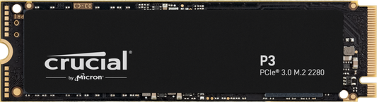 UNIDAD SSD M.2 CRUCIAL 500GB (CT500P3SSD8) P3, PCIE 3.0, NVME, 3D NAND, 2280