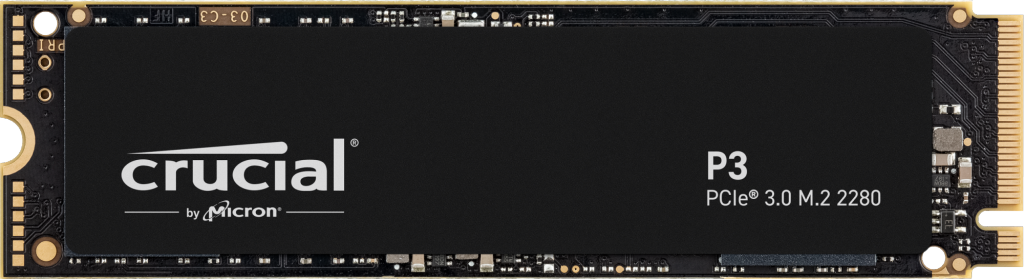 UNIDAD SSD M.2 CRUCIAL 500GB (CT500P3SSD8) P3, PCIE 3.0, NVME, 3D NAND, 2280
