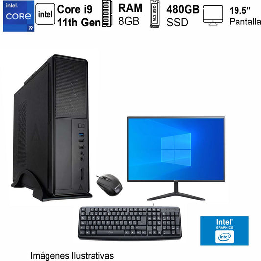 PC Intel Core i9 8GB de RAM 480GB SSD 500W WIFI