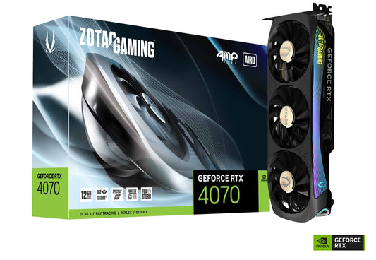 Tarjeta de Video Zotac NVIDIA GeForce RTX 4070 AMP AIRO Gaming, 12GB 192-bit GDDR6X, PCI Express 4.0